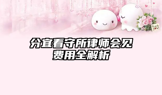 分宜看守所律師會見費用全解析