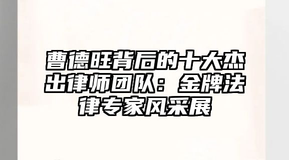 曹德旺背后的十大杰出律師團隊：金牌法律專家風采展