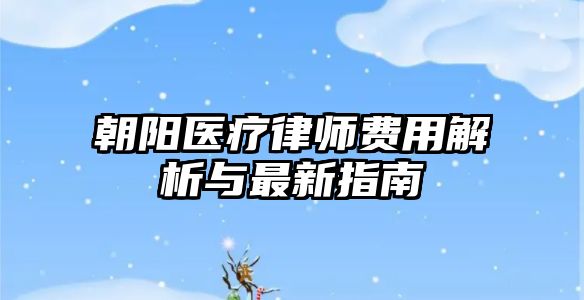 朝陽醫(yī)療律師費用解析與最新指南