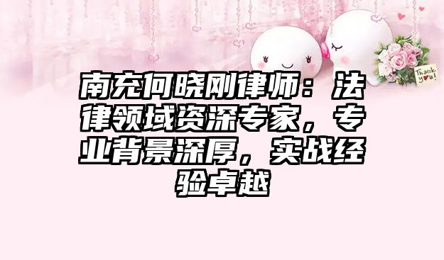 南充何曉剛律師：法律領域資深專家，專業背景深厚，實戰經驗卓越