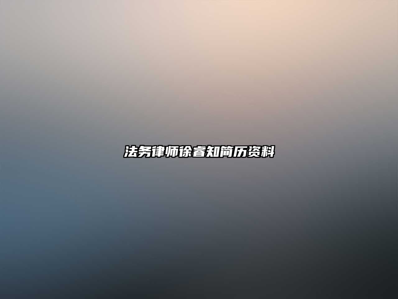 法務律師徐睿知簡歷資料