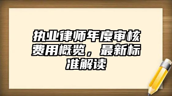 執(zhí)業(yè)律師年度審核費用概覽，最新標準解讀