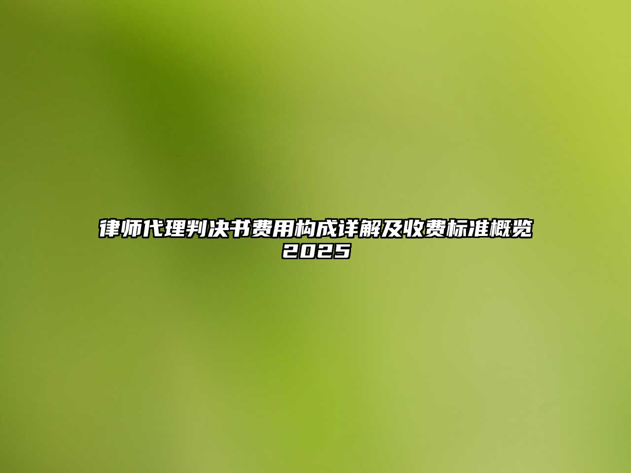 律師代理判決書費用構成詳解及收費標準概覽2025