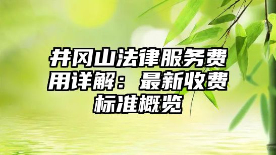 井岡山法律服務費用詳解：最新收費標準概覽