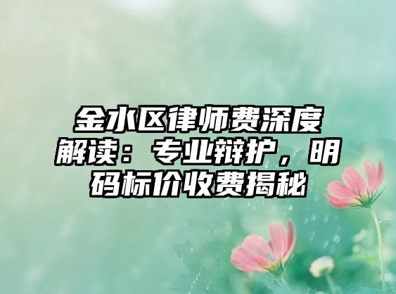 金水區律師費深度解讀：專業辯護，明碼標價收費揭秘