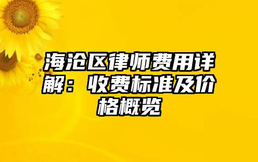 海滄區律師費用詳解：收費標準及價格概覽
